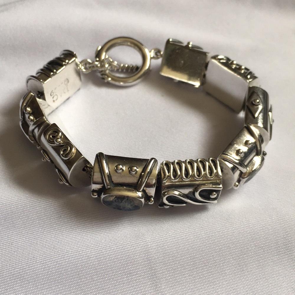 Deborah Armstrong Sterling Silver Chunky Bracelet